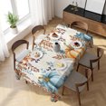 thumbnail image 3 of Orange Blue Fall Table Cloth Waterproof Tablecloths, Thanksgiving Pumpkins Harvest Botanical Tablecloth Dining Table Cover for Kitchen Party Tabletop Outdoor, Rectangle Tablecloth 60x120 Inch, 3 of 9