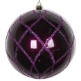 thumbnail image 1 of Vickerman MT198126D 4.75 Po. Ornement Candy Glitter Net Prune - 3 par Sac, 1 of 3