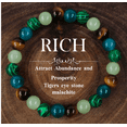 thumbnail image 3 of Buena suerte pulsera de cristal para los hombres las mujeres malaquita ojo de tigre de piedra de cuentas de cuerda elástica de joyería para el uso diario, 3 of 7