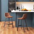thumbnail image 2 of HOMCOM 27" Counter Height Bar Stools Set of 2, Industrial Kitchen Stools, 2 of 10