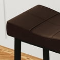 thumbnail image 5 of ChaoLink Set of 2 PU Leather Bar Stools, 24" Saddle Seat Counter Height Stools with Heavy Duty Metal Frame, 5 of 7
