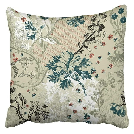 Weaving Designs Patterns ARHOME Weave Weaving Flowers and Leaves Design in Combination with Lace Pattern Baroque Old Pillowcase Cushion Cover 18x18 inch ()