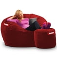 thumbnail image 1 of Puff Cama Matrimonial 2 en 1 con Taburete Baggy Rojo 140 x 180 cm, 1 of 3