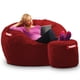 thumbnail image 1 of Puff Cama Matrimonial 2 en 1 con Taburete Baggy Rojo 140 x 180 cm, 1 of 3