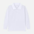 thumbnail image 5 of HUCOAE Girls Long Sleeve Uniform Shirts Dress Shirts For Boys Boys' School Uniform Long Sleeve Polo Shirt, Button Closure, Comfortable Fabric B23 shirt White 6-7 Years, 5 of 5
