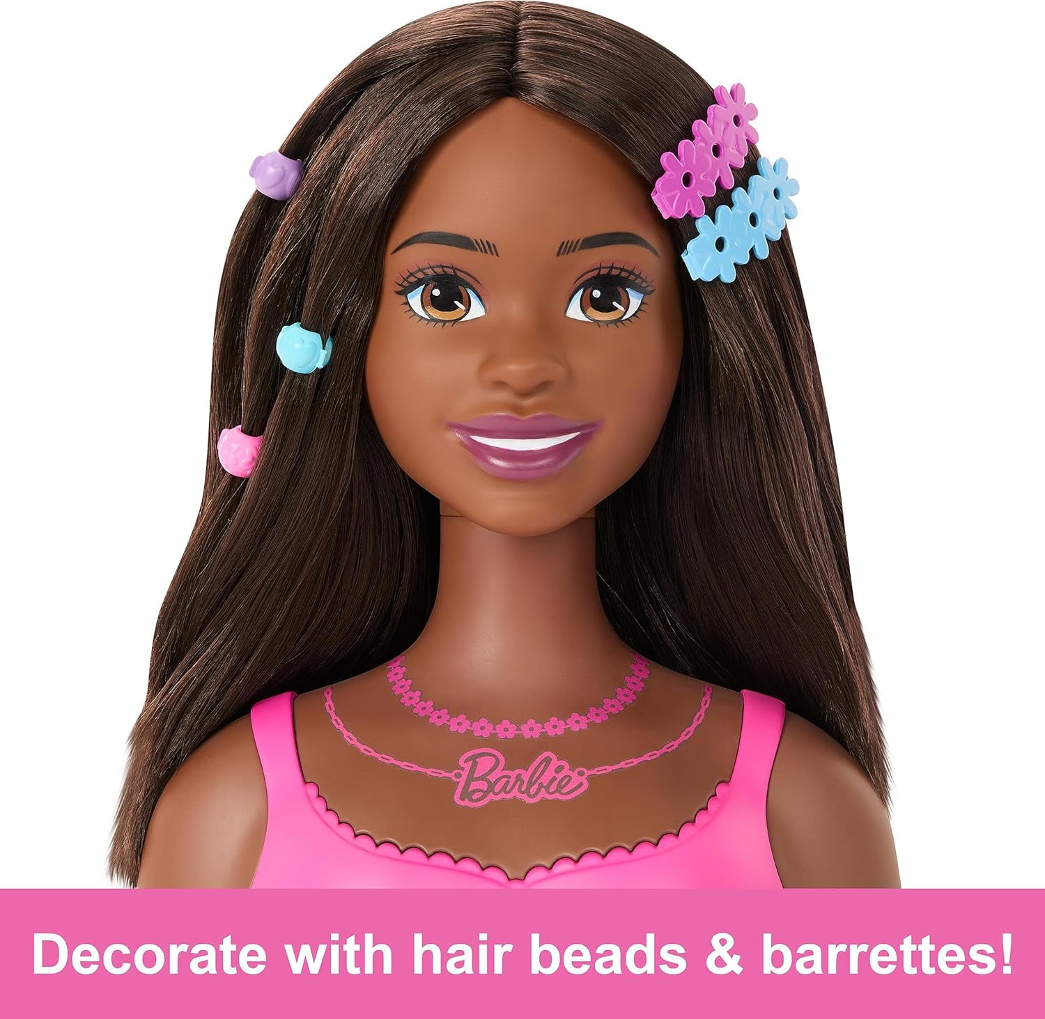 Barbie Styling Head with Brunette Hair
