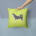 thumbnail image 2 of Carolines Treasures BB3880PW1414 Siberian Husky Checkerboard Green Fabric Decorative Pillow, 2 of 4