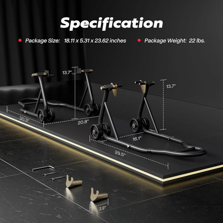 Motorcycle Lift Motorcycle Stand 1000LB Rear Wheel Lift Combo ...