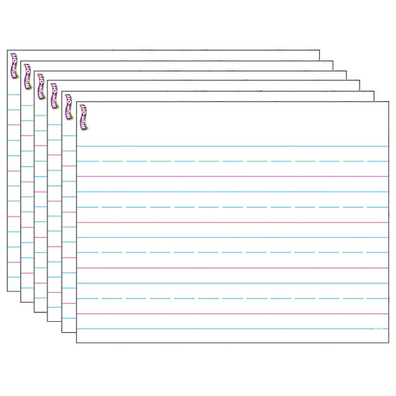 TREND Handwriting Paper Wipe-Off Chart, 17" x 22", Pack of 6