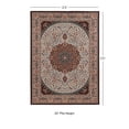 thumbnail image 3 of Contemporary Home Living 2.25' x 3.25' Persian Medallion Floral Area Throw Rug - Cream and Brown, 3 of 8