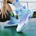 thumbnail image 3 of Men's High-Top Basketball Sneakers - Breathable, Non-Slip Rubber Sole, Lace-Up Sneakers for Training & Running, Glow-in-the-Dark Design, 3 of 9