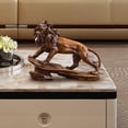 thumbnail image 6 of deevoka Desk Lion Statue Decoration Crafts for Living Room Desktop Bedroom Brown, 6 of 9
