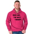thumbnail image 5 of Dogs Are Best Therapy Funny Pet Joke Hoodie Sweatshirt Women Men Brisco Brands S, 5 of 6