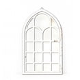 thumbnail image 3 of Espejo de ventana arqueado, decoración de pared, espejo de ventana con marco de madera moderno, decorativo Blanco, 3 of 9
