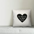 thumbnail image 3 of Creative Products Icy Black Heart 16x16 Spun Poly Pillow, 3 of 3