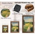 thumbnail image 2 of Vintage Carved Gold Frame Canvas Wall Art 3D Textured Country Farmhouse Style Painting Picture Wall Decor Field Grassland Plants Poster Print Artwork for Living Room Bedroom Home Decoration, 2 of 18