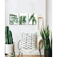 thumbnail image 4 of Canvas Wall Art Contemporary Simple Green Leaf Painting Wall Art Decor - 3 Panels Framed Canvas Prints Small Fresh Tropical Plants Watercolor Giclee Ready to Hang Home Decorations Office Decor Gift, 4 of 6