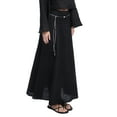 thumbnail image 2 of Amazhiyu Women's 100% Linen A-line Maxi Skirt with Matching Belt Summer Casual, 2 of 6