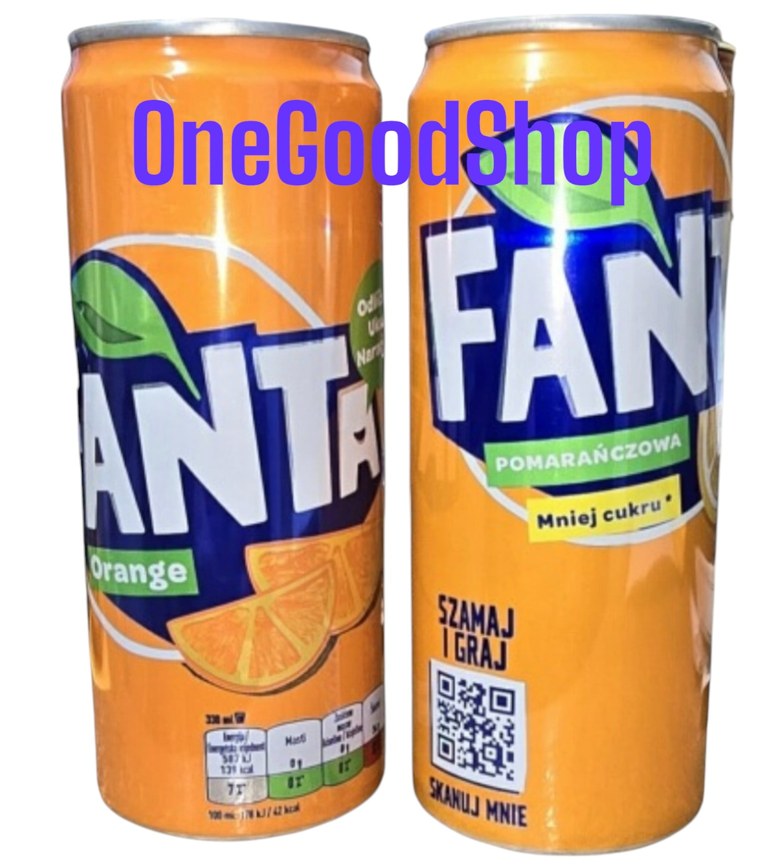Fanta Orange Soda (European Import) (6 x 0.33 L Cans)