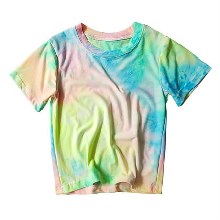 

Qufokar Under Shirts for Girls Girl Youth Shirts Kids Toddler Baby Girls Spring Summer Colorful Print Short Sleeve Tshirt Outfits Toddler Girl Easter Shirt