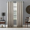 thumbnail image 2 of Archaeo Linen Blend Blackout Grommet Top Curtain, 52"x95", Pearl, 2 of 8