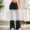 thumbnail image 3 of Ovbmpzd Petite Yoga Pants Womens Flare Black Ladies Leggings Long Mid Waist Casual Leggings,XXL, 3 of 6