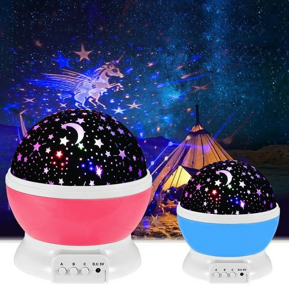 Upgraded Version Remote-controlled Romantic Rotating Spin Music Starry Sky Night Light Projector Children Kids Baby Sleeping Night Light