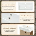 thumbnail image 6 of Euroco 21.6" bathroom vanity with ceramic sink, freestanding modern left door wood grain cabinet with open and closed storage for small bathrooms, 6 of 9