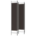 thumbnail image 3 of vidaXL 4-Panel Room Divider Brown 160x220 cm Fabric, 3 of 5
