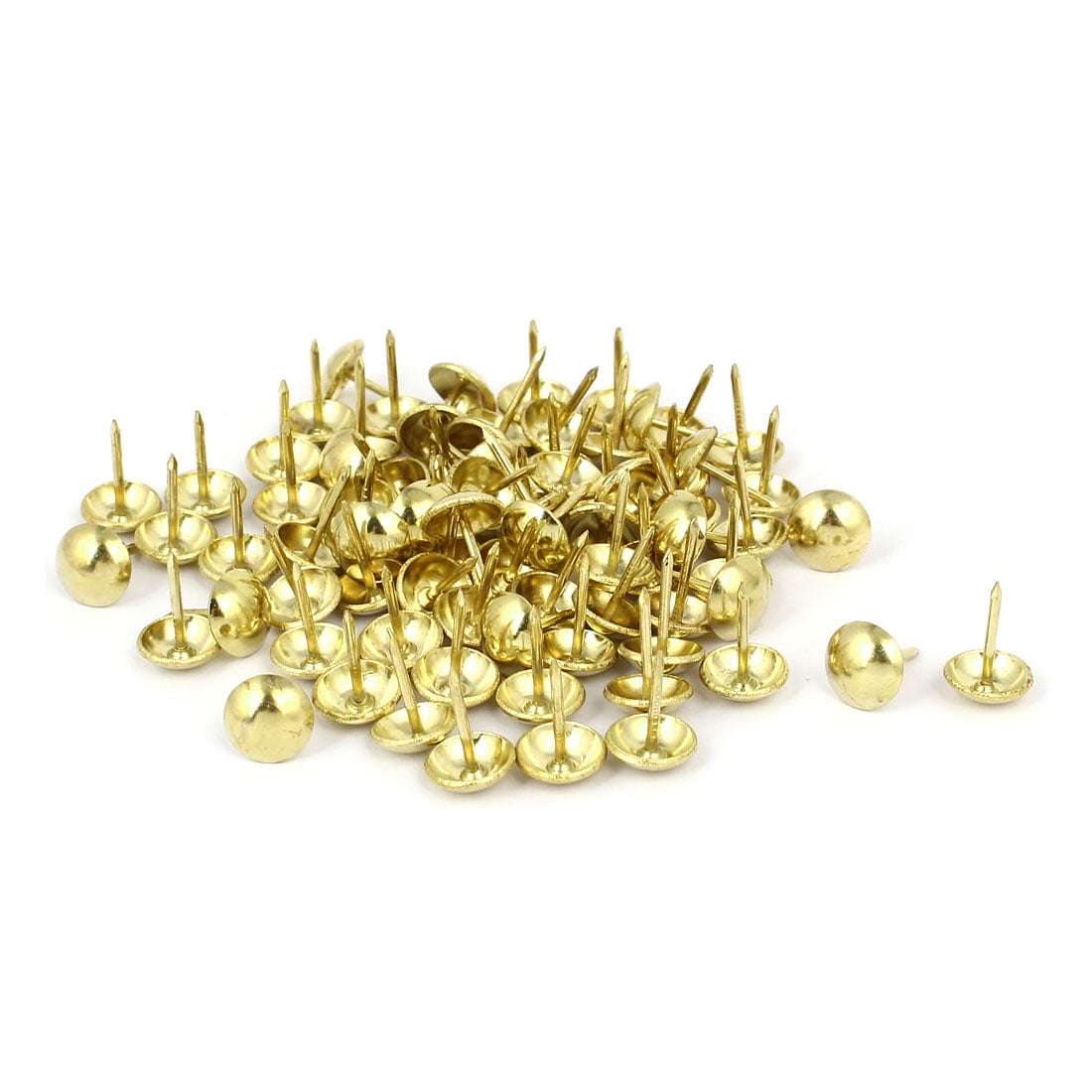 Home Furniture Sofa Upholstery Thumb Tack Nail Gold Tone 7/16inch Dia