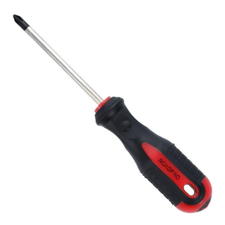 

RoadPro Phillips Screwdriver No. 2 RPS1013 Magnetic Tip Anti-Slip Grip Ergonomic 4-Inch Phillips Head Screwdriver