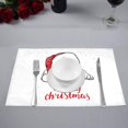 thumbnail image 3 of MKHERT Cute Labrador Puppy Dog Year Santa Claus Hat Placemats Table Mats for Dining Room Kitchen Table Decoration 12x18 inch,Set of 4, 3 of 4