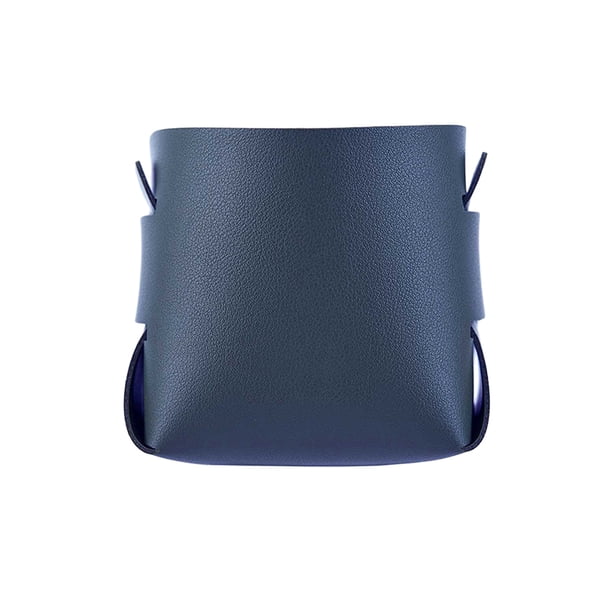Inteprter DIY pen holder easy to desktop storage DIY leather Nordic storage ins office pen box box handmade holder storage Almacenamiento y organización del hogar Azul oscuro 9*9*10 CM