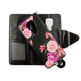 thumbnail image 3 of Case For Moto G Play 2021 Detachable Magnetic Wallet Pu Leather Cover Flap Closure Snap-on Book Style Cases Cash Pocket with Card Slots Holder Wrist Strap 2 in 1 Folio Flower Black, 3 of 3