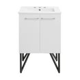 thumbnail image 3 of Annecy 24 in. White Bathroom Vanity With White, 3-Hole Ceramic Sink Top, 3 of 8