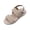 Beige, variant on CQONEPT Sandals for Women Casual Walking Sandal Summer Roman Style Flat Sandals Elastic Strap Comfortable Open Toe Shoes Gray 40