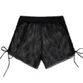 thumbnail image 3 of Women Side Drawstring Mesh Cover Up Shorts perspective Beach Cover Up Wrap Bikini Wraps S-5XL For Swimwear Shorts saida de praia, 3 of 5
