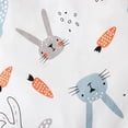 thumbnail image 6 of Gunia Boys Girls Easter Outfit Rabbit Carrot Print Striped Bodysuit + Matching Hat 2 Piece Set Soft Cotton Long Sleeve Romper Clothes Set 3-24 Months, 6 of 9