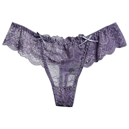 

Patlollav Womens Sexy Lace Underwear Lingerie Thongs Panties Ladies Hollow Out Underwear