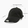 thumbnail image 2 of Gorra de béisbol sólida de primavera y verano para hombres y mujeres, gorra de lengüeta de pato suave negra, 2 of 6