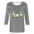 thumbnail image 4 of Jacenvly Printed T-shirt 3/4 Sleeves Blouse Crew Neck Leisure Quality Guaranteed! Birthday Gifts for Women Items for Women, 4 of 4