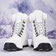 thumbnail image 3 of Botas de nieve para exteriores para mujer, cálidas, forradas con vellón, gruesas, impermeables, antideslizantes, para esquí en la nieve del noreste, zapatos grandes de algodón para mujer, 3 of 6