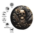 thumbnail image 4 of Balery Gold Rose Skull Cubiertas para Neumáticos - Protector Resistente para Neumáticos de Camioneta, SUV, Remolque, Camper y RV-15 inch, 4 of 6