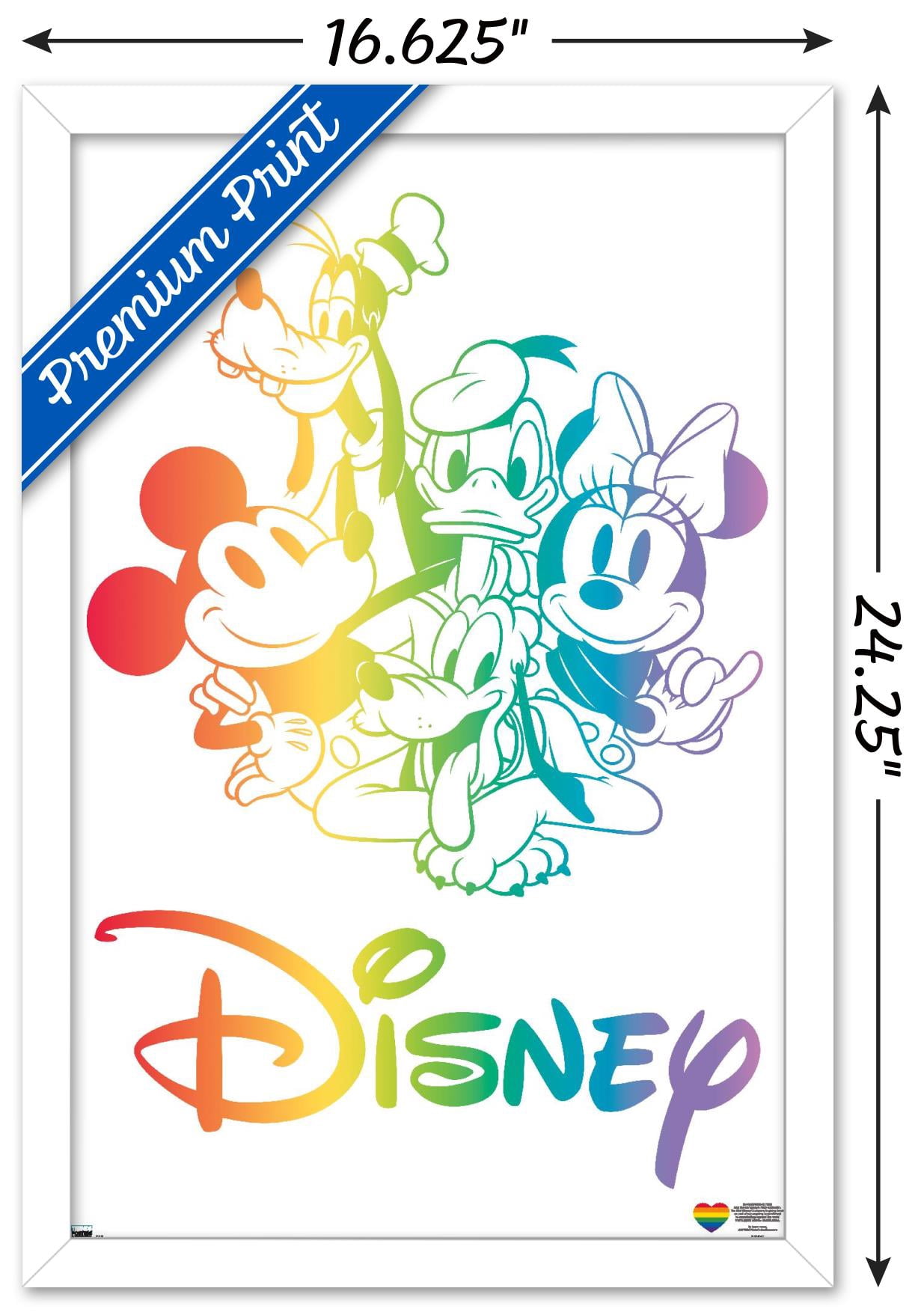 Disney Mickey Mouse - Pride Wall Poster, 14.725" x 22.375" Framed