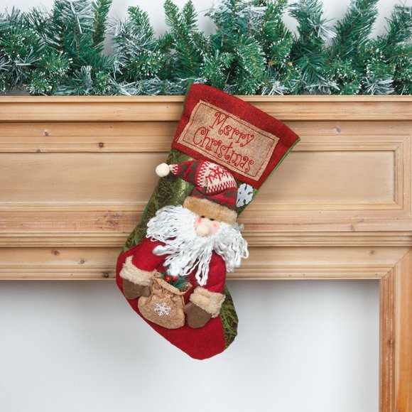 Cagogo under $5 Christmas Socks Gift Bag, Christmas Socks Vintage Style Gift Bag, Holiday Stocking Candy Bag Storage Pouch, Multi-Purpose Christmas Decoration, Festive Party Favor Bags