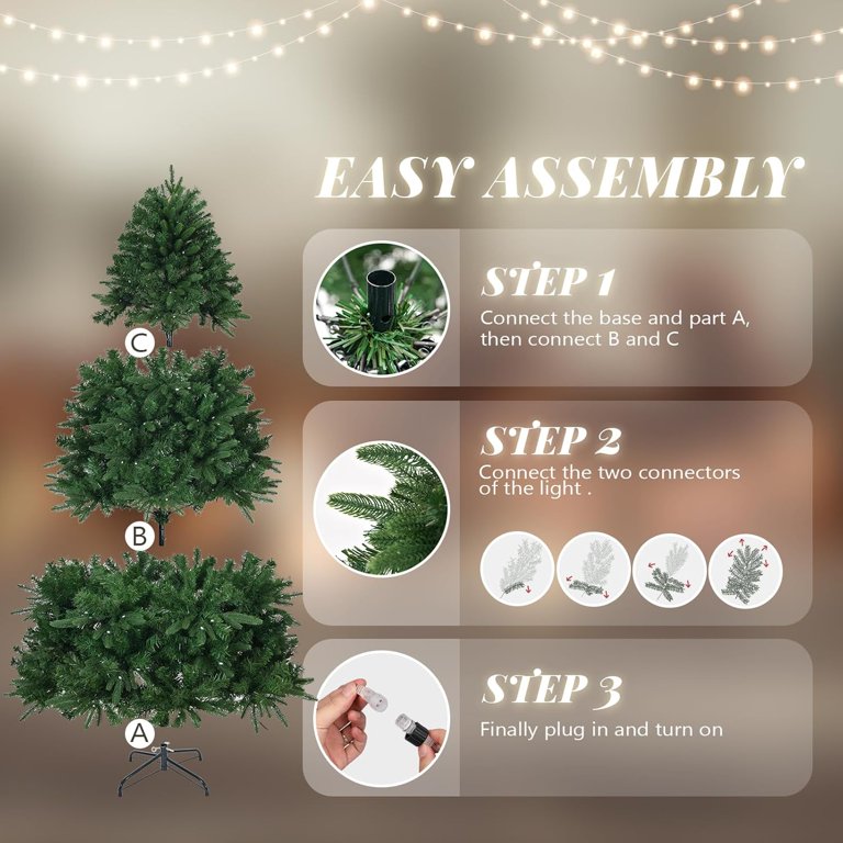 VINGLI 6 Ft Pre-lit LED Christmas Tree - App Controlled RGB Lights, 1274 Tips, Indoor Artificial Tree 5 thumbnail image