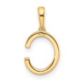 thumbnail image 4 of Diamond2Deal 10K Yellow Gold Diamond Letter C Initial Pendant for Women, 4 of 4