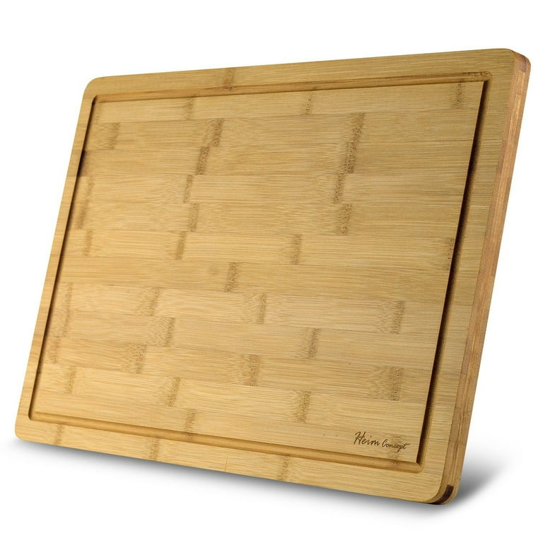 Premium Bamboo Cutting Board and Serving Tray with Drip Groove Premium Bamboo Cutting Board and Serving Tray with Drip Groove