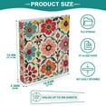 thumbnail image 3 of FORMRS 3 Ring Binder 1.5 inch with Pockets Set of 2 Clip Board 200 Sheets Capacity, Colorful Flowers, 3 of 8