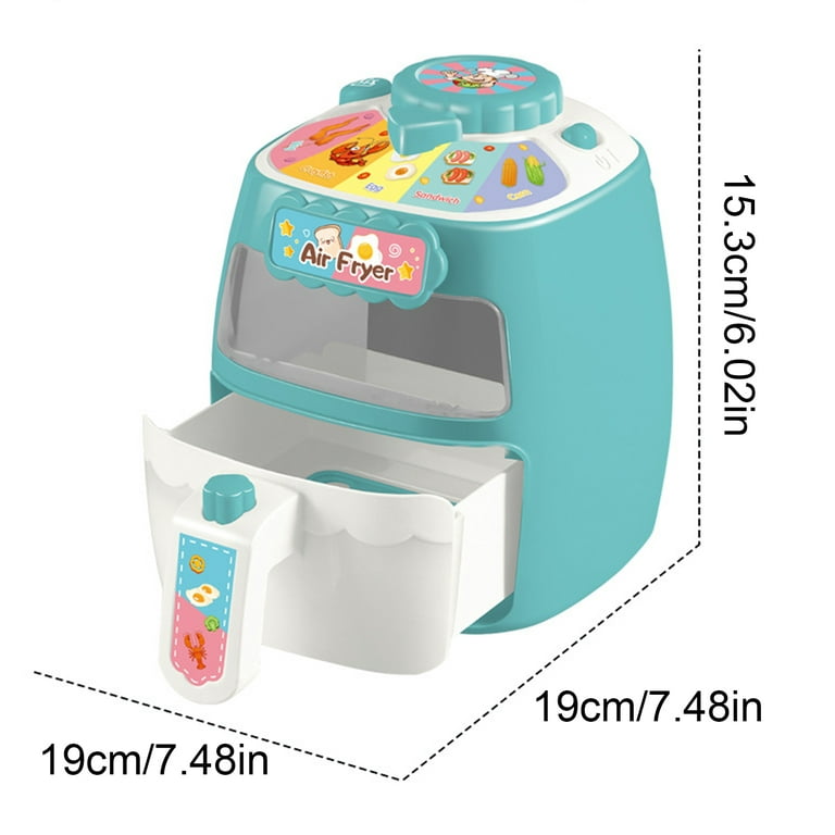 Air Fryer Toy, Kids Kitchen Playset, Toddler Play Kitchen Accessories with Pretend Light and Sound, Interactive Early Learning Toy, for Girls and Boys
